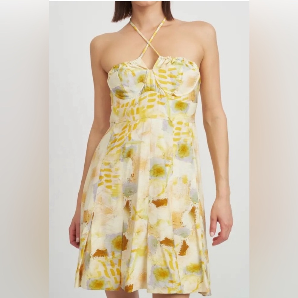 NWT En Saison Torrey Halter Mini Dress Size Large